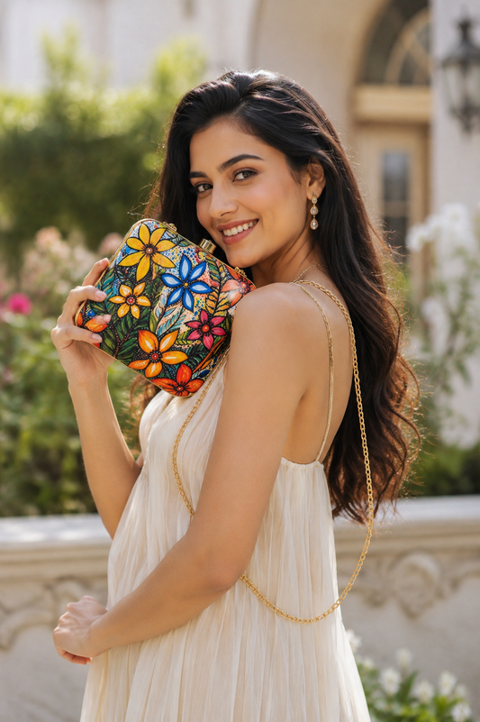 ColorPop Floral Box Clutch