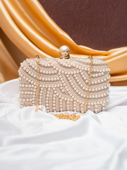 Royal Pearl Embellished Clutch