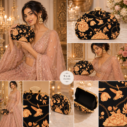 Handcrafted Floral Evening Bag