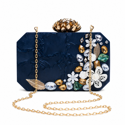 Moonstone Floral Acrylic Evening Bag
